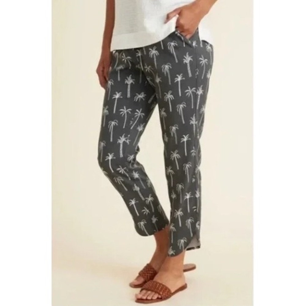 Marine Layer Gray Allison Palm Tree Print Pants Size Medium